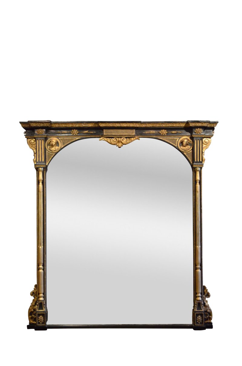 Superb Large Victorian Gilt Wall Mirror Overmantel H164cm